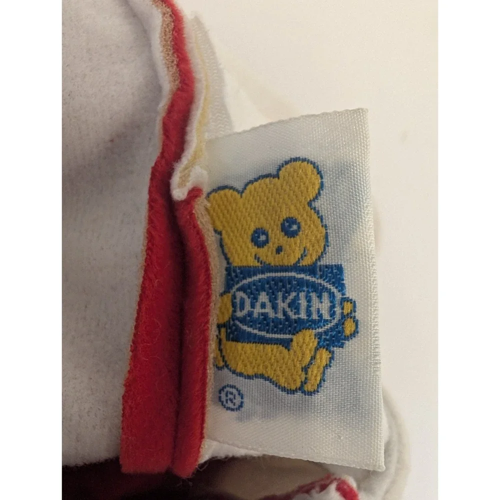 Dakin Christmas Joy Stocking Plush Embroidered Teddy Bear Bell Horn Holly 16.5